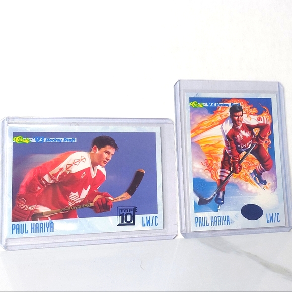 Paul Kariya Lot of 2 Classic '93 Hockey Draft Pre-Rookie Card - Picture 1 of 2
